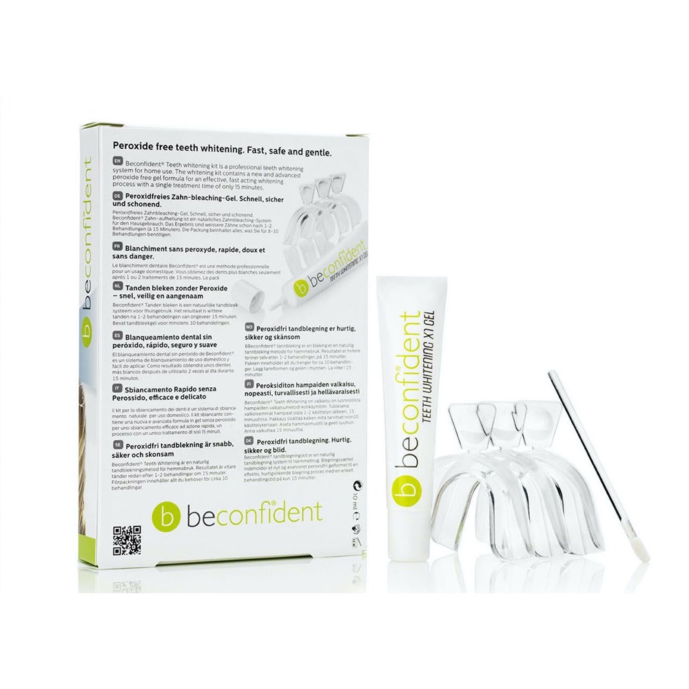 Teeth Whitening Kit, 4 shades whiter in 10 days, extra large 10ml | Beconfident Back