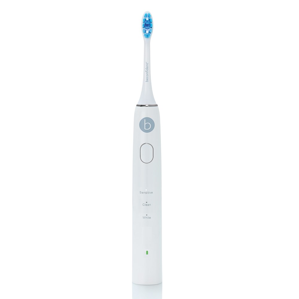 Sonic Toothbrush White + Toothpaste Flavour Explore Kit | Beconfident Side Left